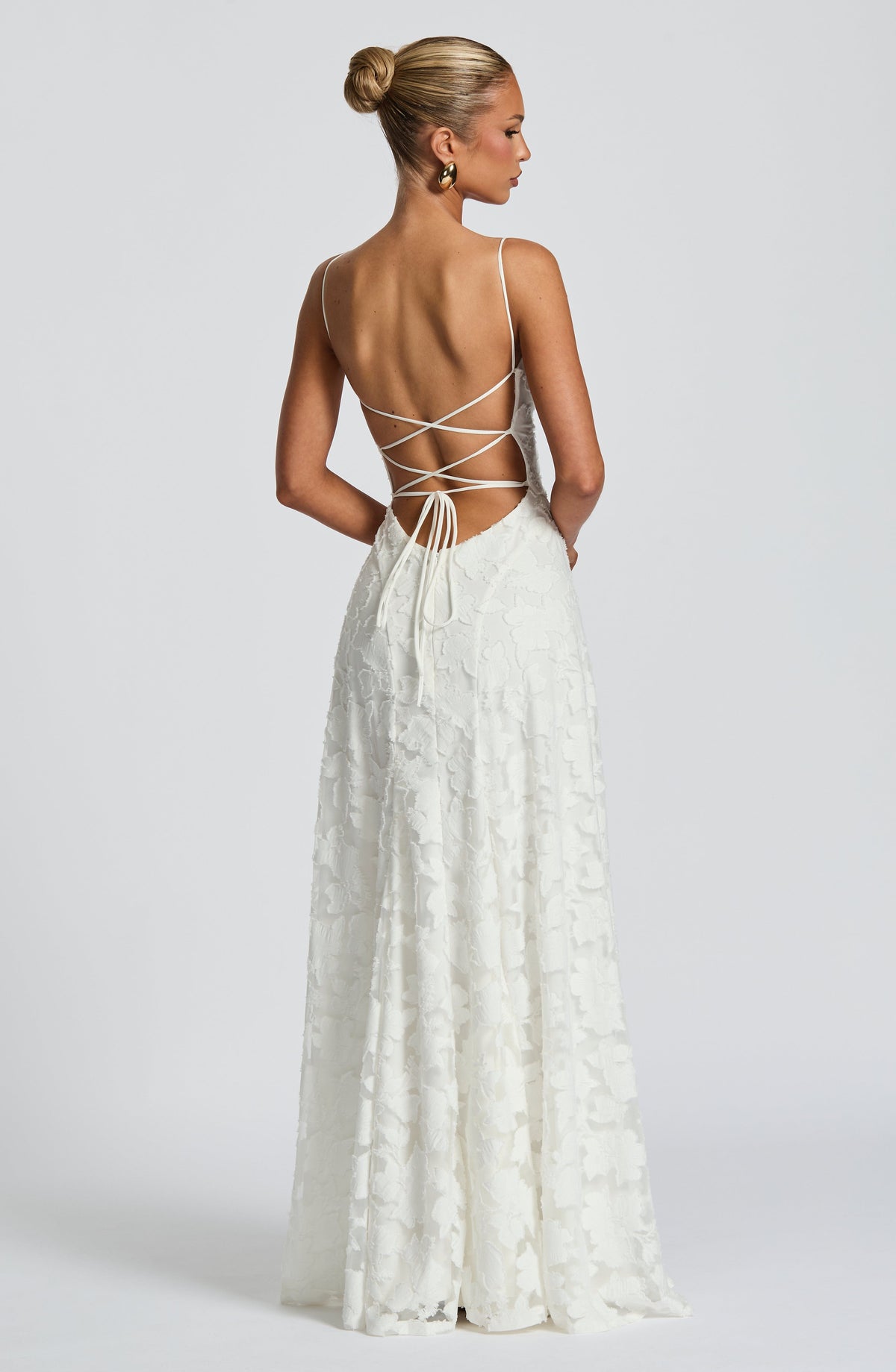 Women's Elegant Draped Maxi Evening Dress, view 10