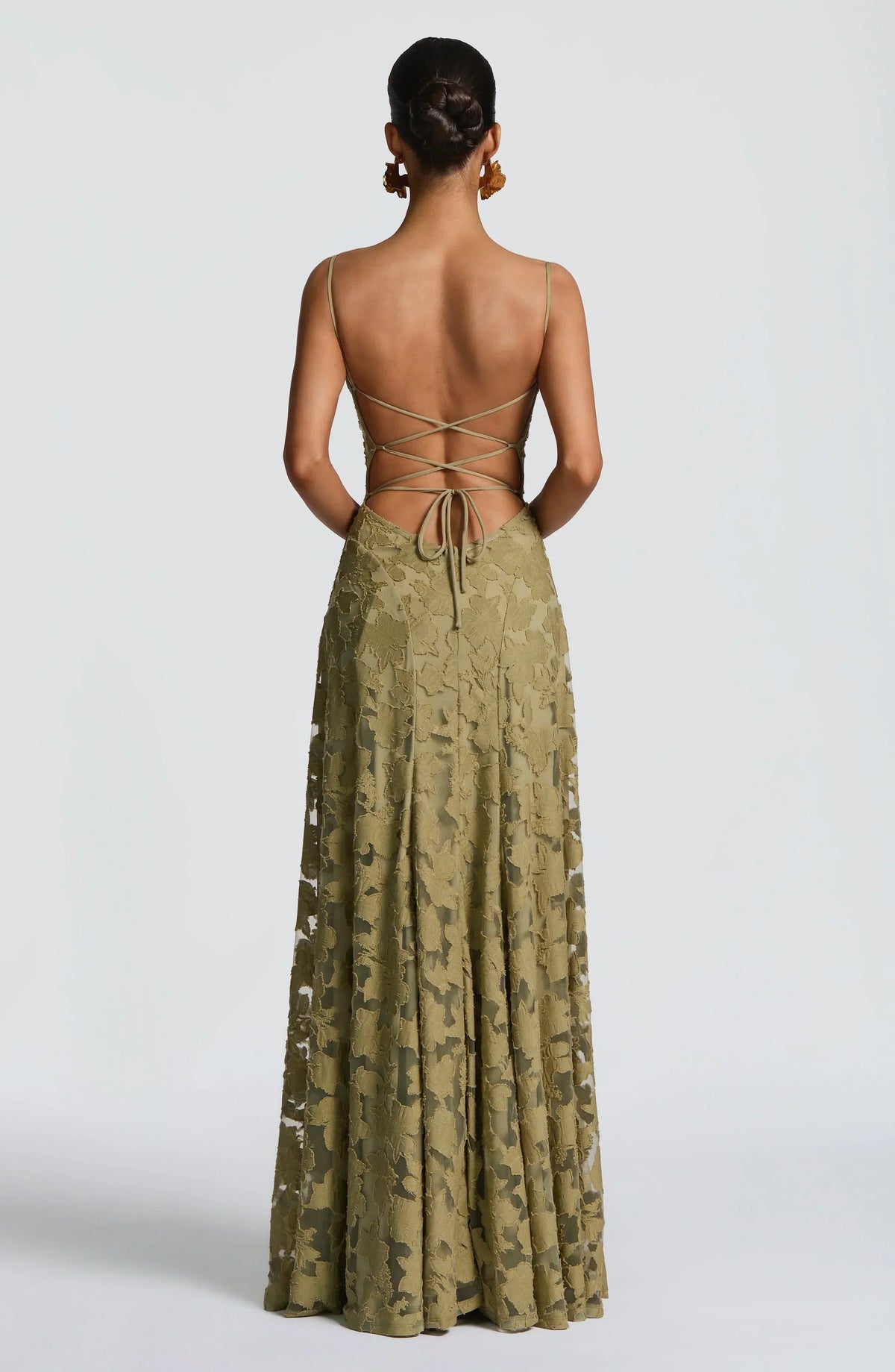 Women's Elegant Draped Maxi Evening Dress, view 7