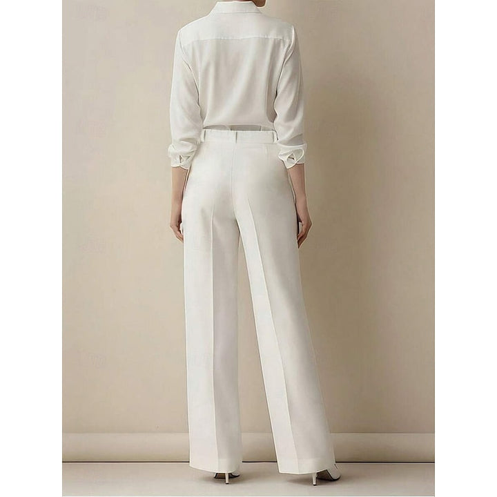 Women's Tailored Trousers, High Waisted Straight Leg Work Pants