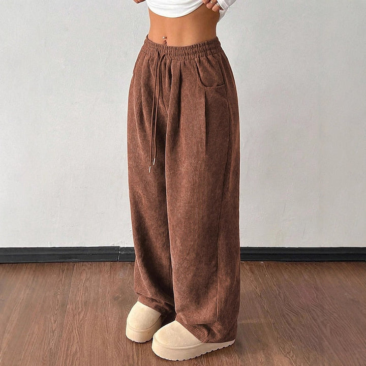 Women's Wide Leg Pants, High Waisted Flowy Casual Trousers
