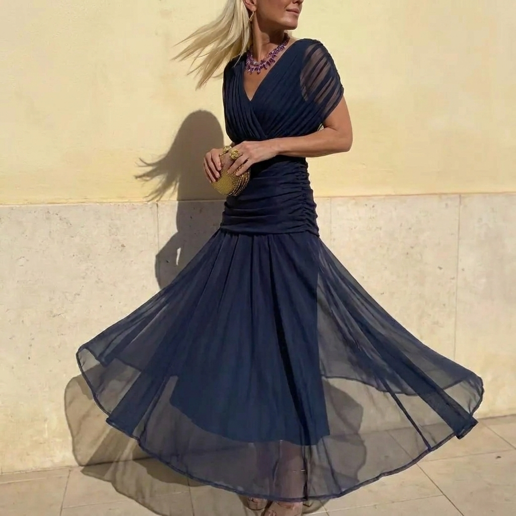 Sharon | Elegant Floral Off Shoulder Dress