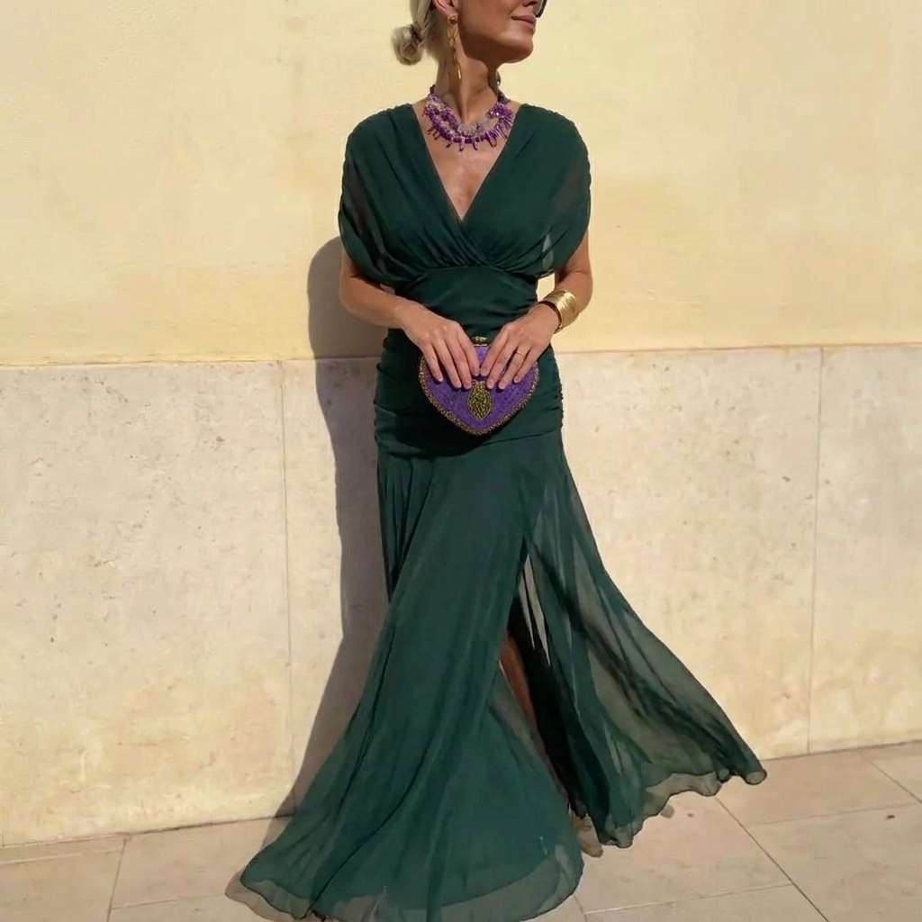 Sharon | Elegant Floral Off Shoulder Dress