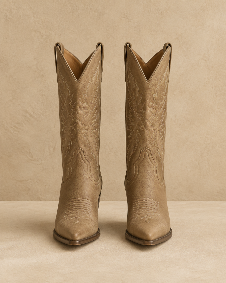 Comfort Western Boots with Cushioned Footbed — pair, front view