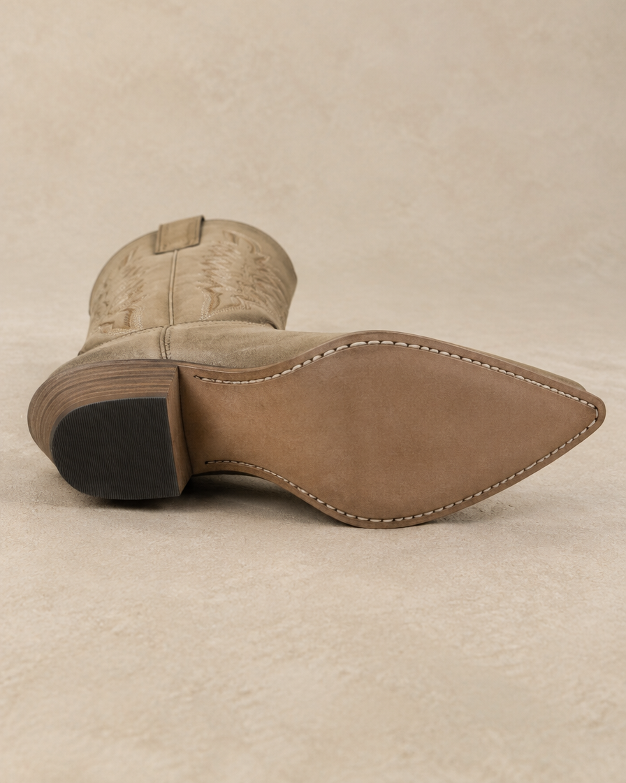 Comfort Western Boots with Cushioned Footbed — outsole and western heel