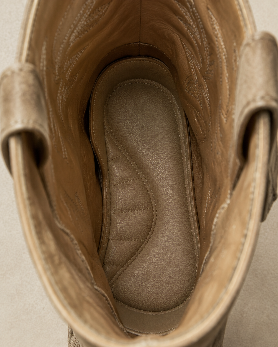 Comfort Western Boots with Cushioned Footbed — cushioned footbed detail