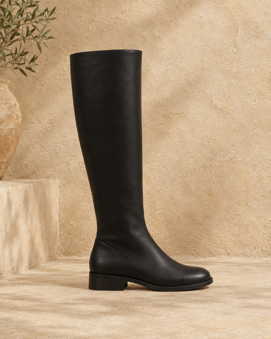 Pull-On Knee-High Boots with Cushioned Footbed — side profile