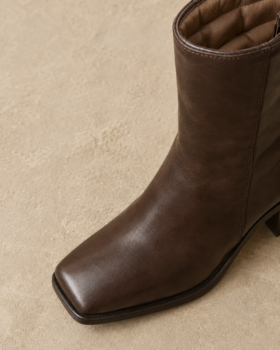 Women's Mid-Calf Boots with Square Toe and Block Heel — square toe and cushioned interior detail