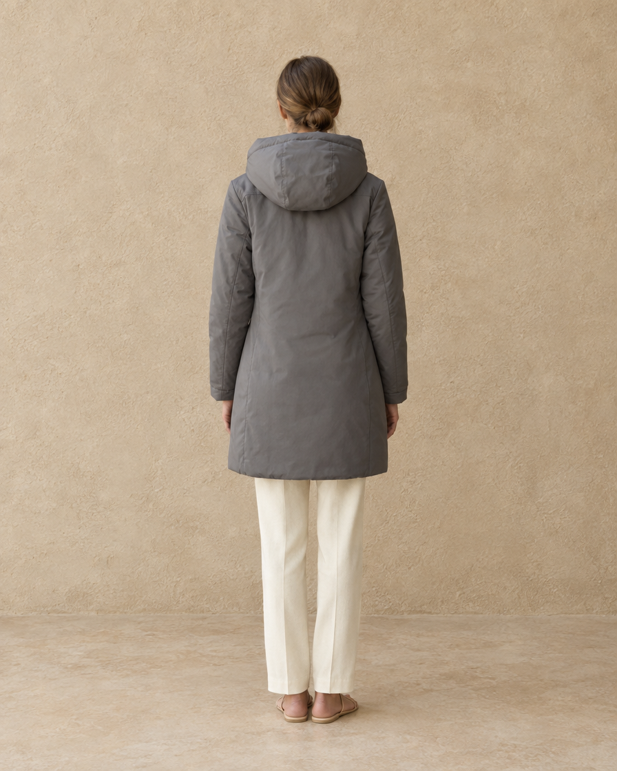 ONORA Winterbourne Waterproof Hooded Winter Parka — full length back