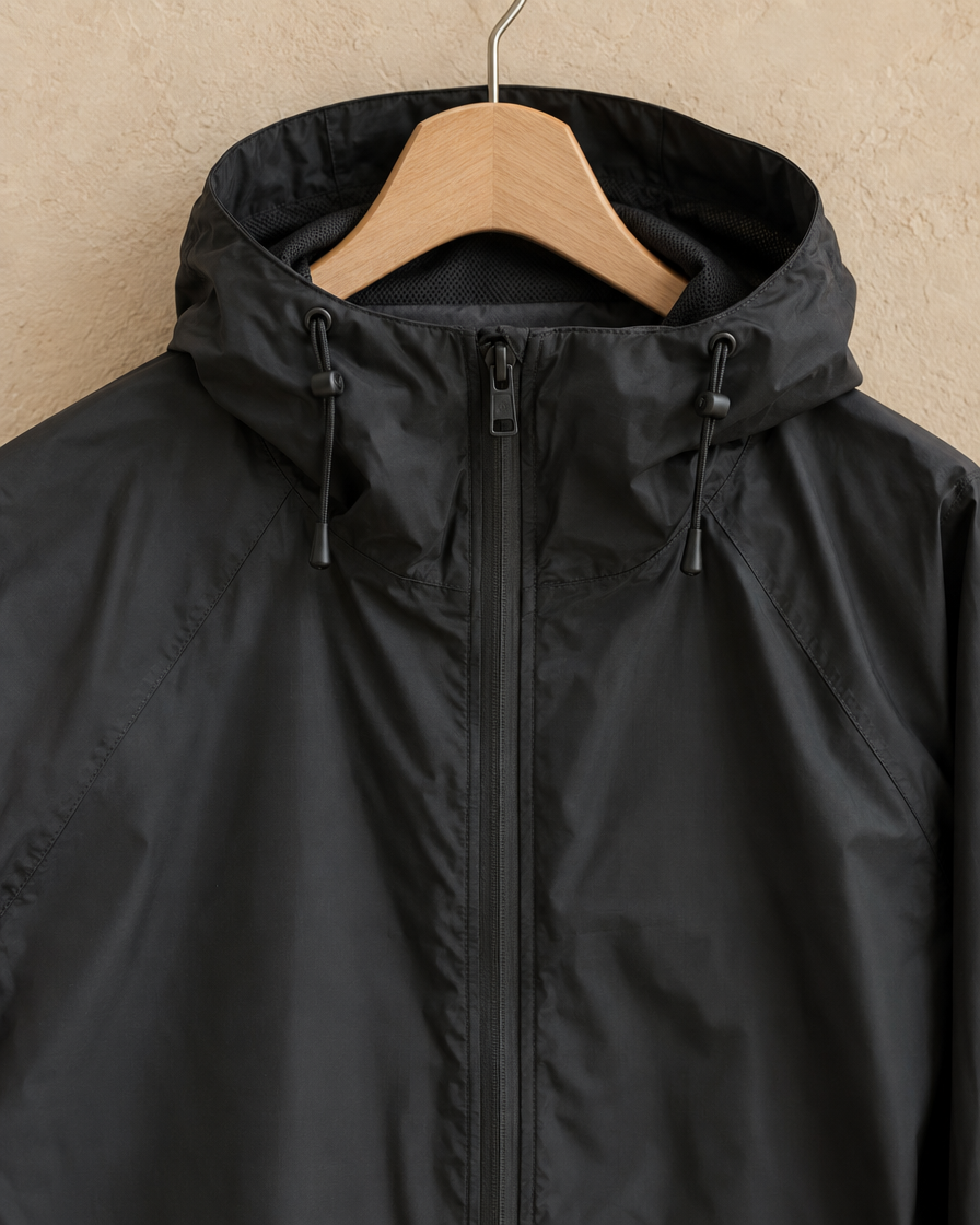 ONORA Women's Waterproof Hooded Windbreaker Jacket — hood and zip detail