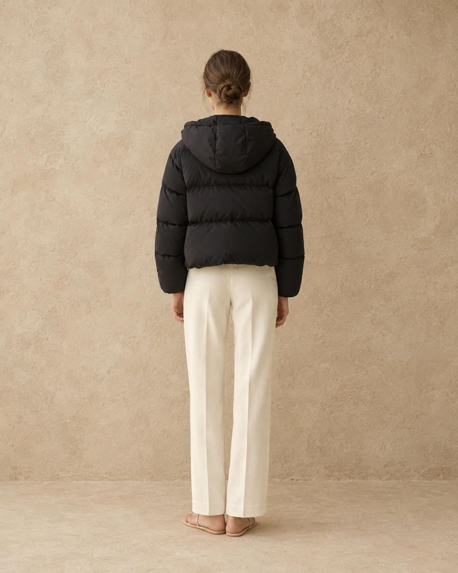 ONORA Women's Oversized Hooded Puffer Jacket — full length back