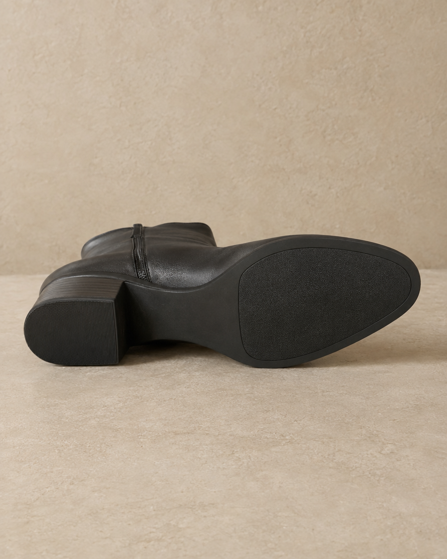 Chelsea Ankle Boots with Low Block Heel and Zip — outsole