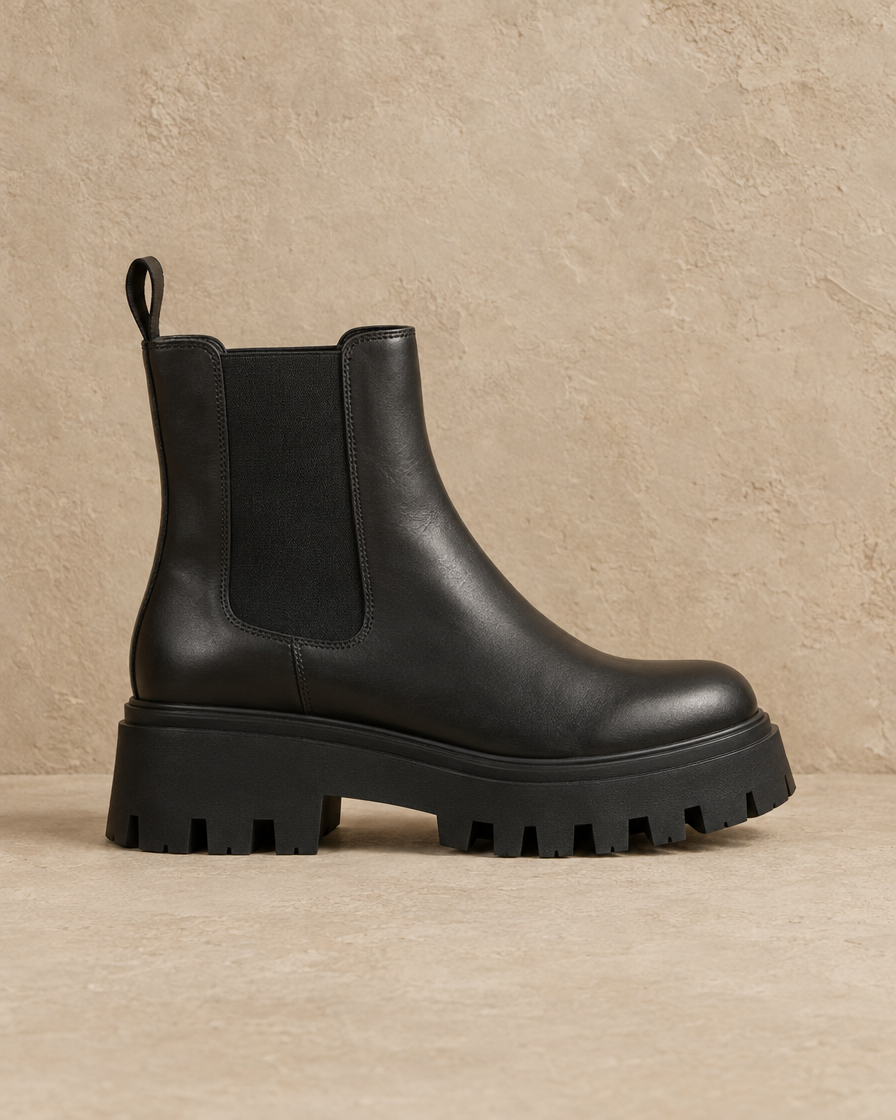 Platform Chelsea Boots with Chunky Grip Sole — side profile