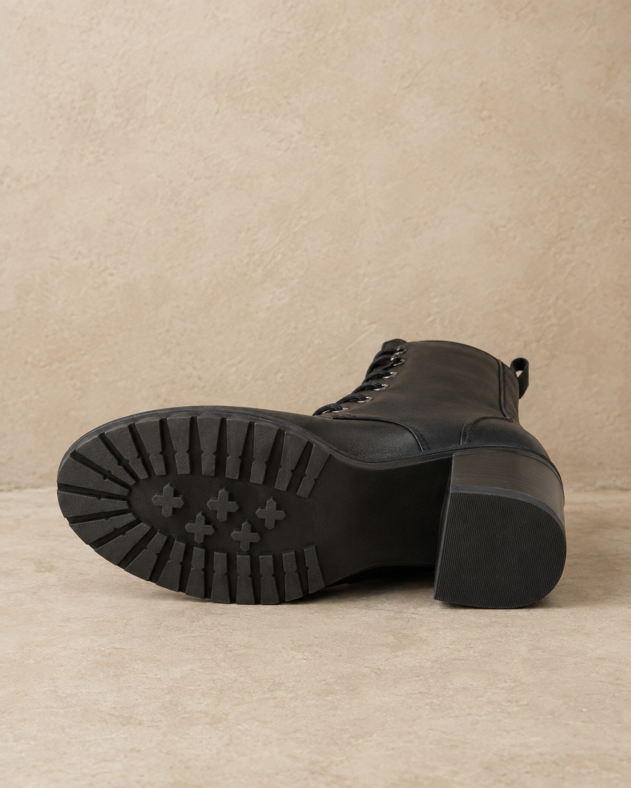 Lace-Up Ankle Boots with Removable Insole — outsole