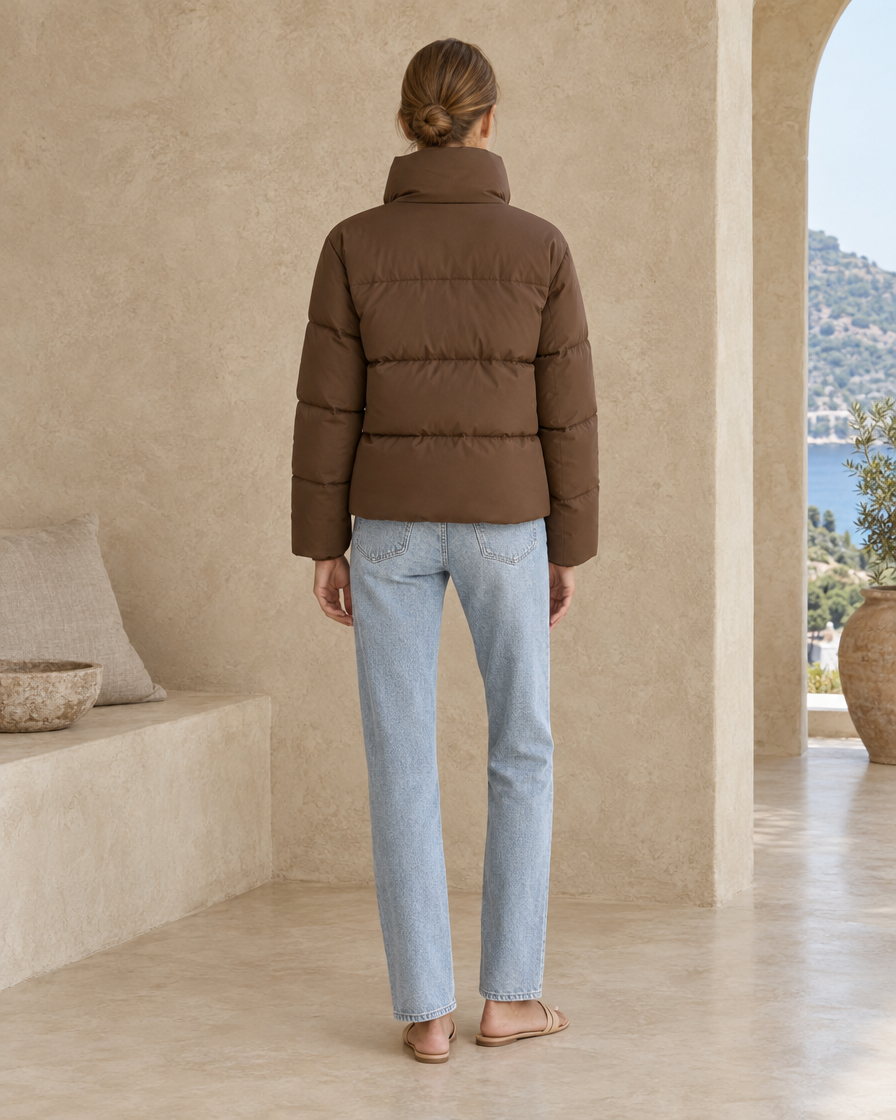 ONORA Gamze Classic Padded Puffer Jacket — full length back