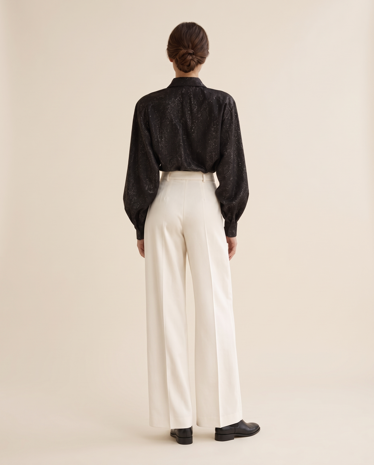 Snowline Elegant Shimmer Long Sleeve Blouse — studio back