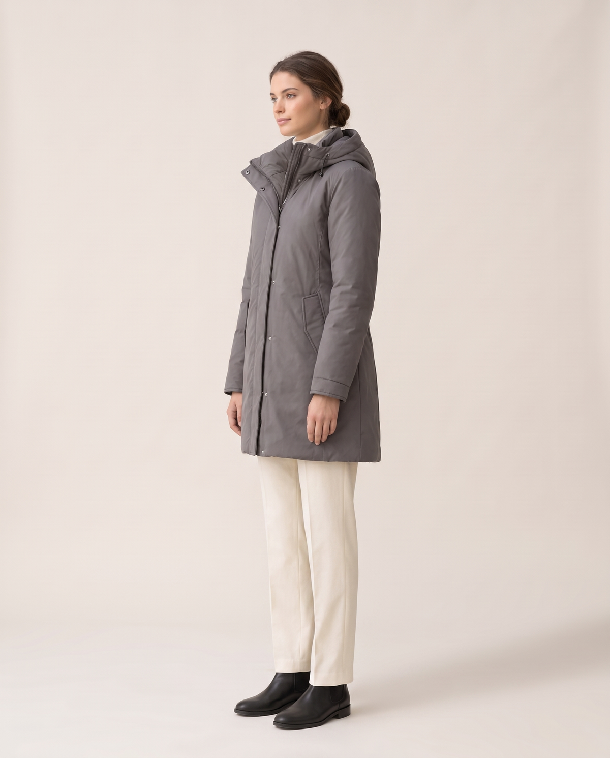 Heavyweight Waterproof Hooded Parka — three-quarter view