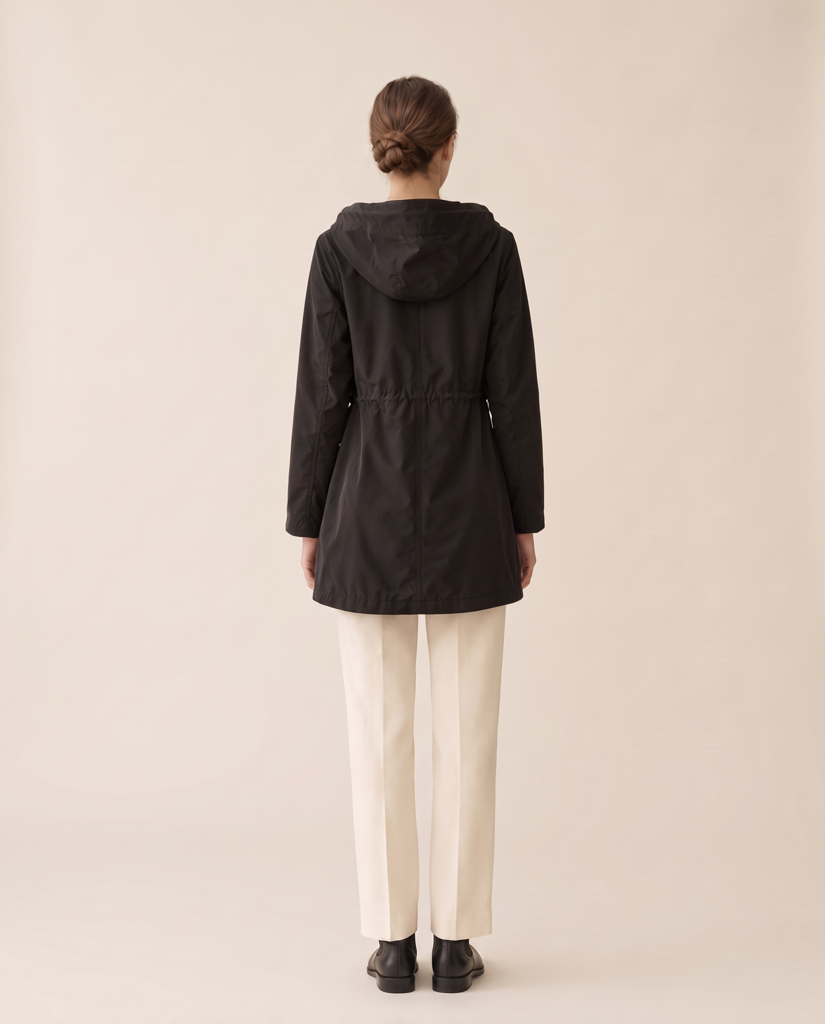 Women's Fleece-Lined Hooded Parka — studio back