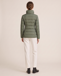 Tailored Quilted Puffer Jacket with High Neck — studio back