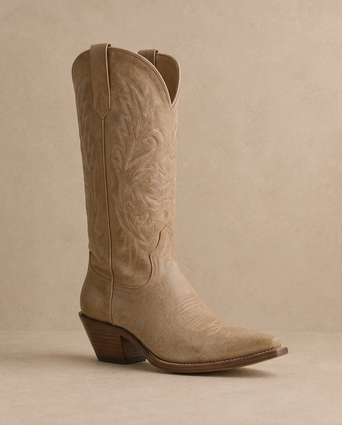 Comfort Western Boots with Cushioned Footbed — single boot, three-quarter view