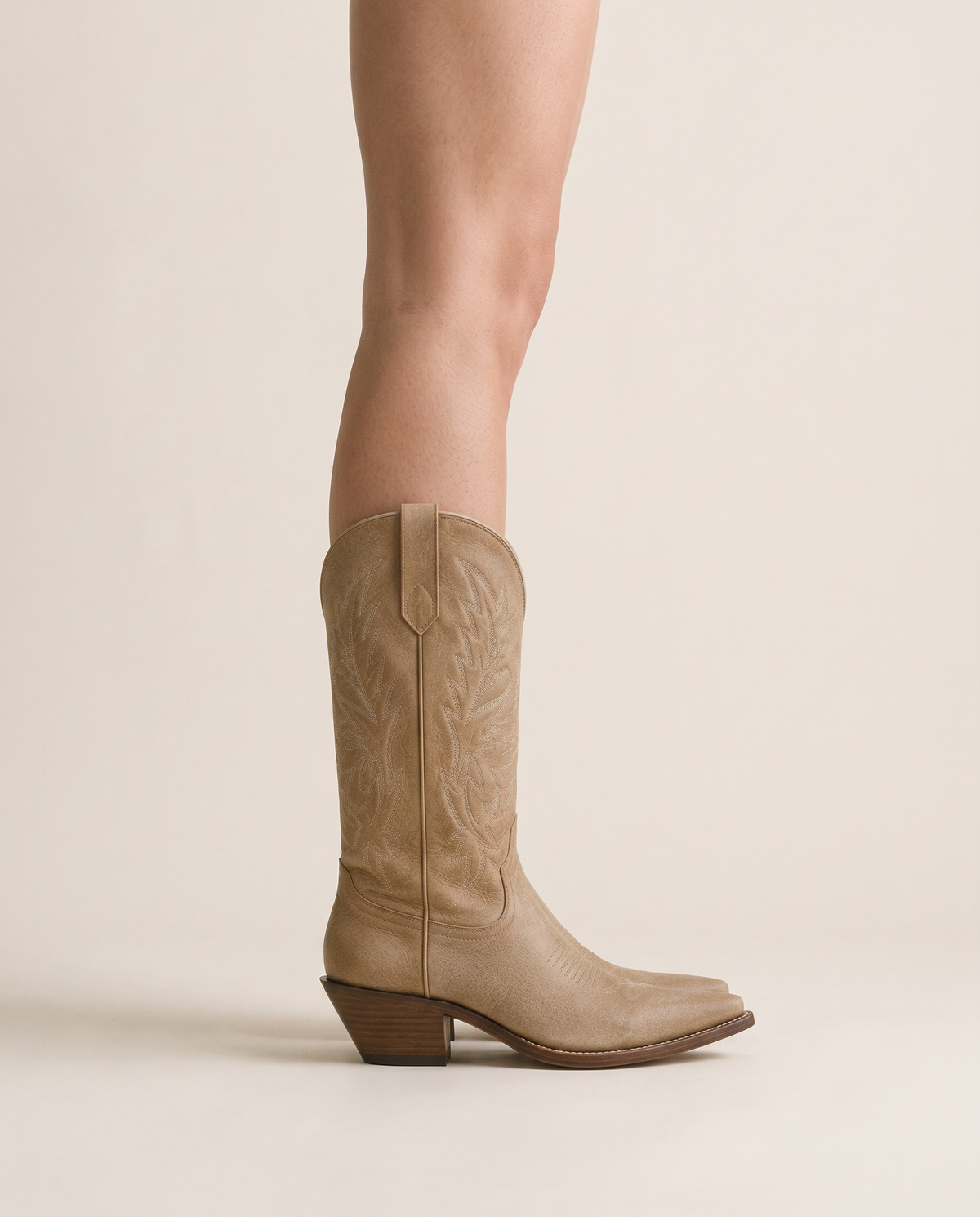 Comfort Western Boots with Cushioned Footbed — worn, side profile