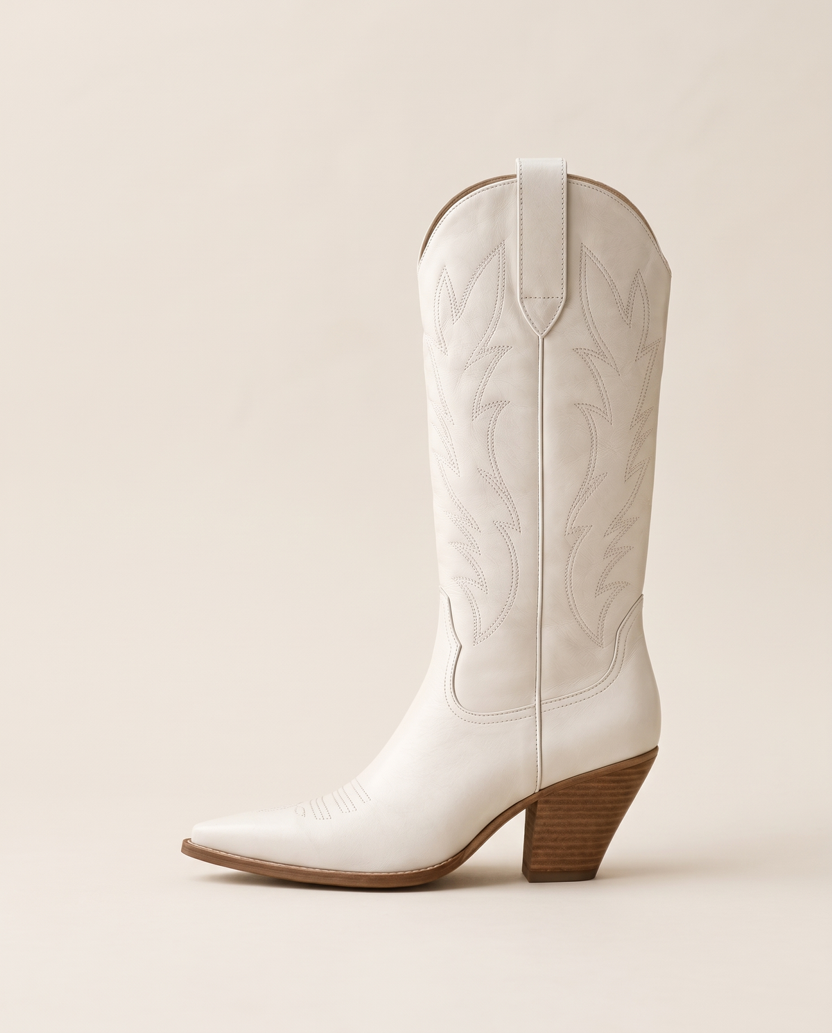 Western Boots with Cushioned Footbed and Breathable Lining — single boot, side view