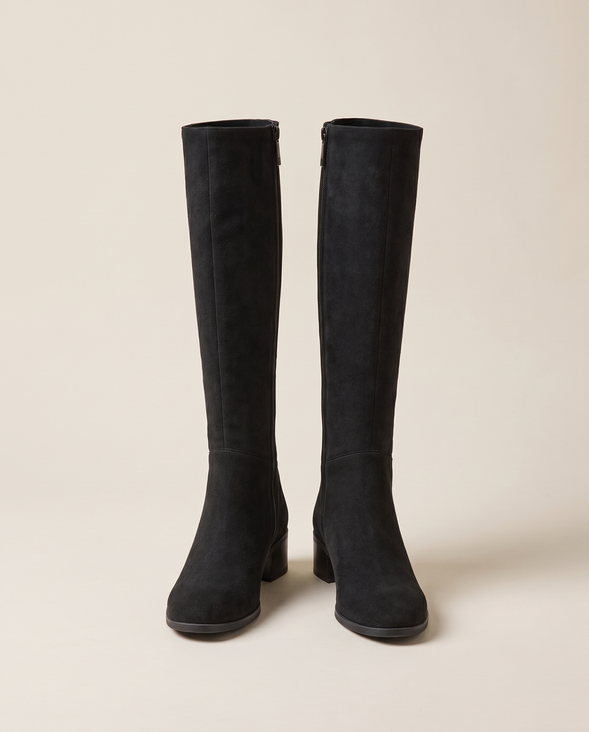 Knee-High Boots with Cushioned Footbed and Side Zipper — pair, studio
