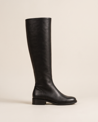Pull-On Knee-High Boots with Cushioned Footbed — single boot, side view