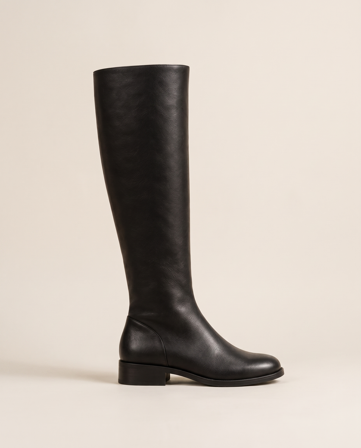 Pull-On Knee-High Boots with Cushioned Footbed — single boot, side view