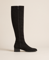 Knee-High Boots with Cushioned Footbed and Side Zipper — single boot, side view