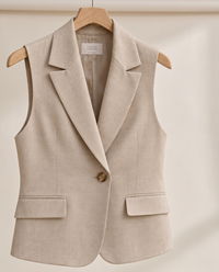 Fitzrovia Tailored Notch-Collar Blazer Vest — on hanger