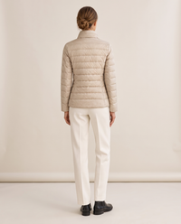 Lightweight Quilted Jacket with Stand Collar — studio back