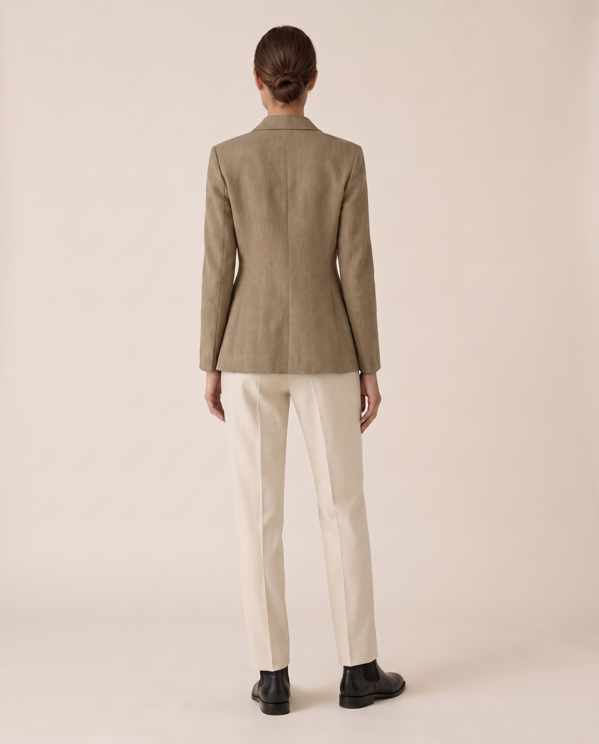 Taormina Lightweight Notched Lapel Blazer — studio back