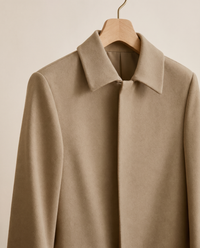 Slim-Fit Longline Coat for Women — on hanger
