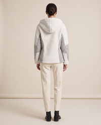 Color-Block Plush Hooded Jacket — studio back