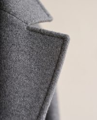 Double-Faced Wool Coat for Women — lapel close-up