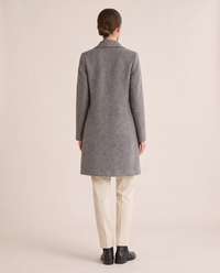 Double-Faced Wool Coat for Women — studio back