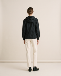 Waterproof Hooded Windbreaker Jacket for Women — studio back