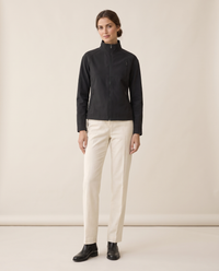 Stand-Collar Zip Jacket for Women — studio front