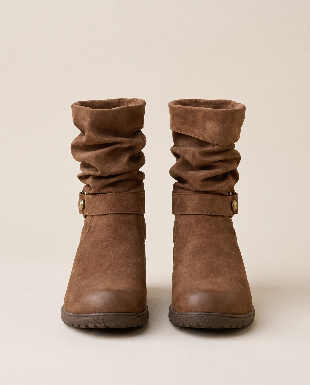 Slouchy Ankle Boots with Memory Foam Footbed — pair, studio