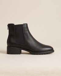 Chelsea Ankle Boots with Low Block Heel and Zip — side profile
