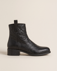 Ankle Boots with Side Pull Tabs and Low Block Heel — side profile