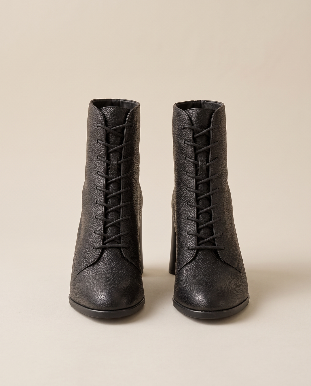 Lace-Up Ankle Boots with Removable Insole — pair, studio