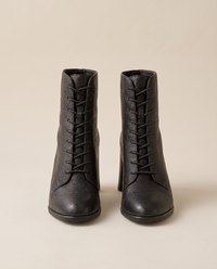 Lace-Up Ankle Boots with Removable Insole — pair, studio