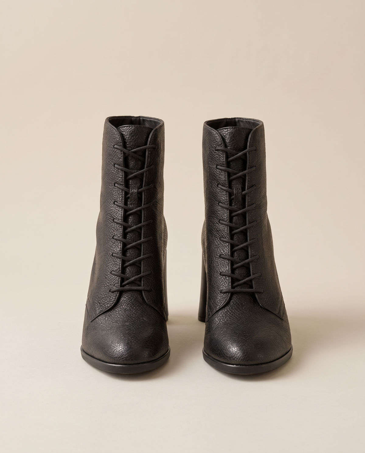 Lace-Up Ankle Boots with Removable Insole — pair, studio