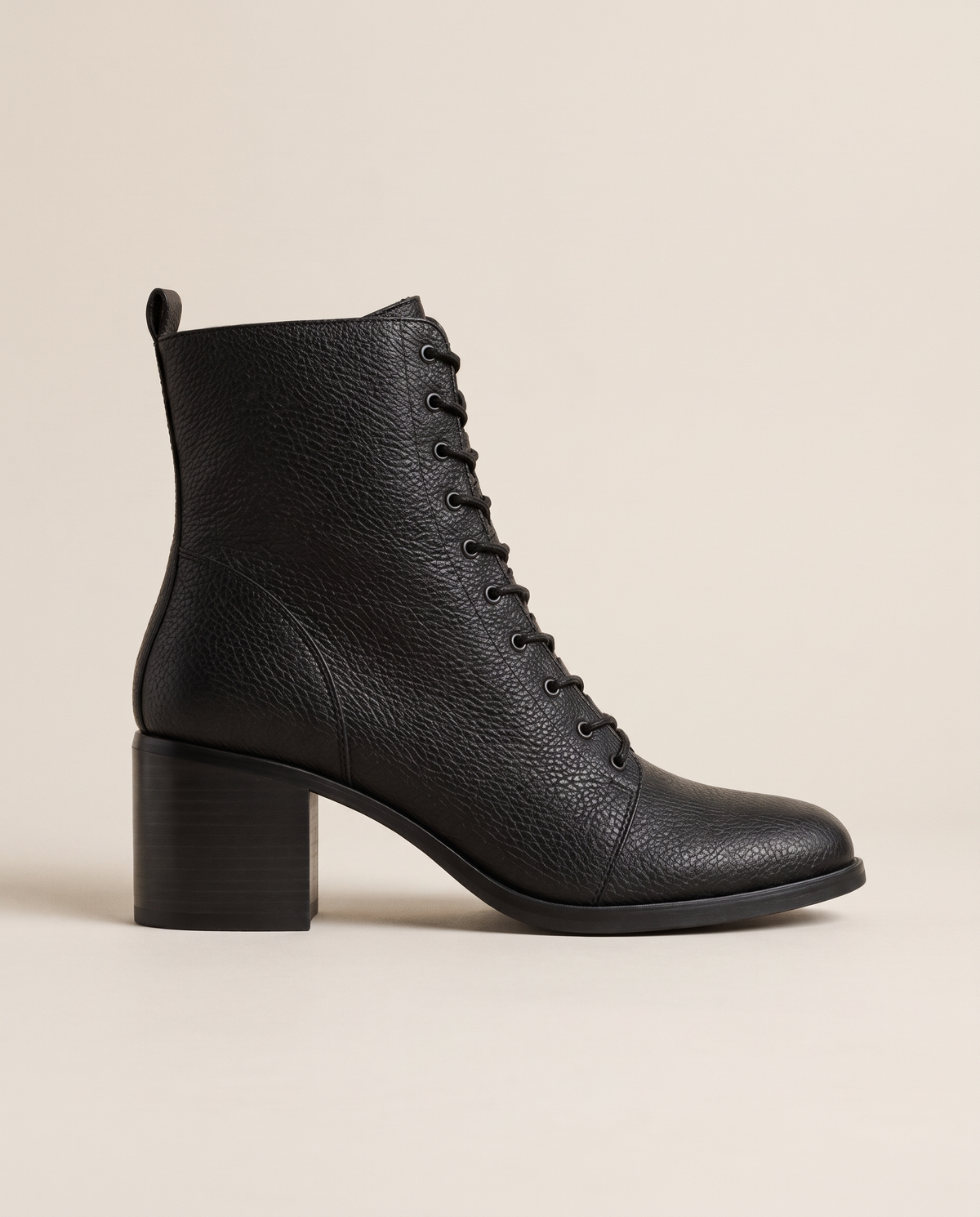 Lace-Up Ankle Boots with Removable Insole — side profile