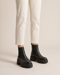 Platform Chelsea Boots with Chunky Grip Sole — worn, studio