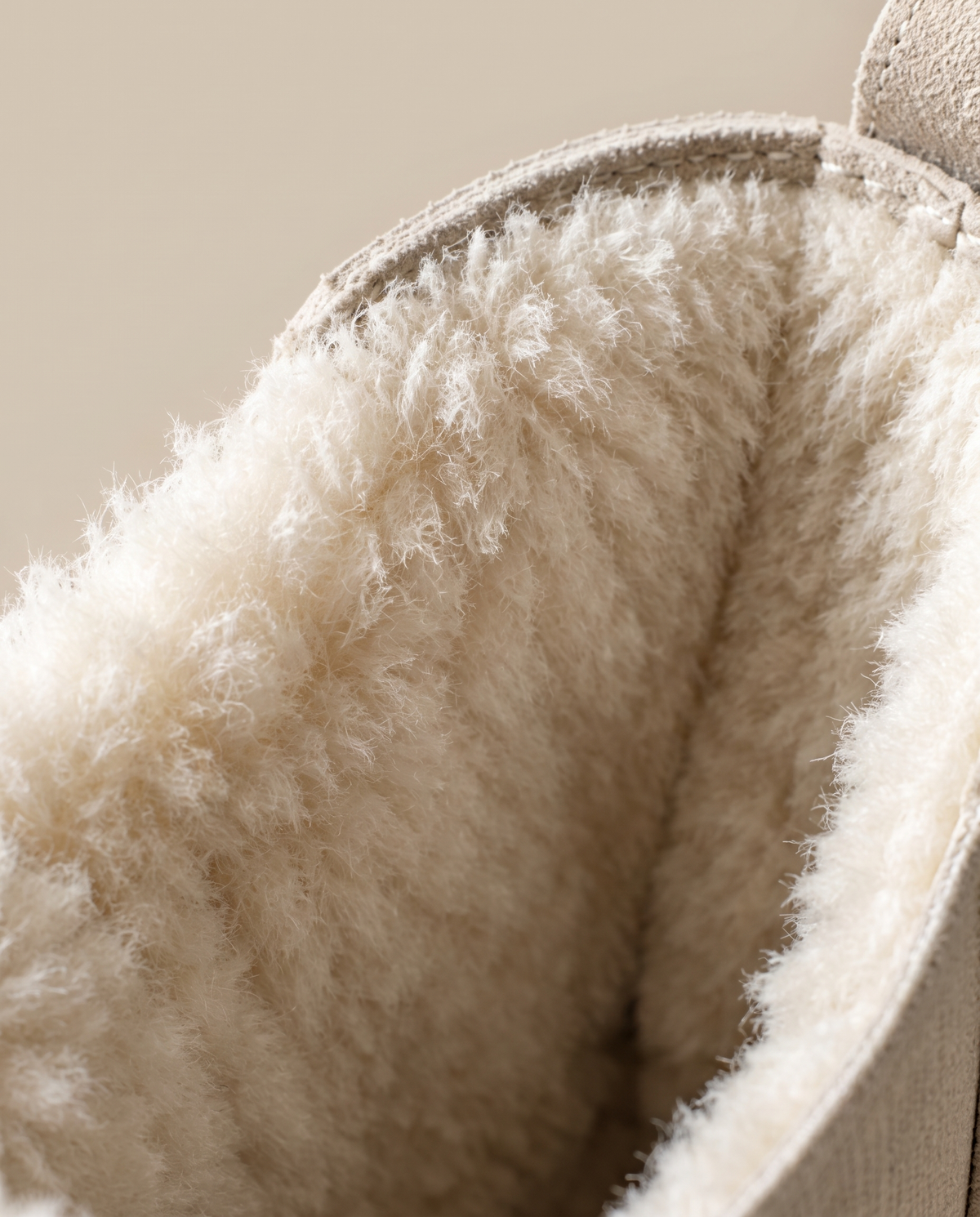 Fleece-Lined Chelsea Boots — fleece lining close-up