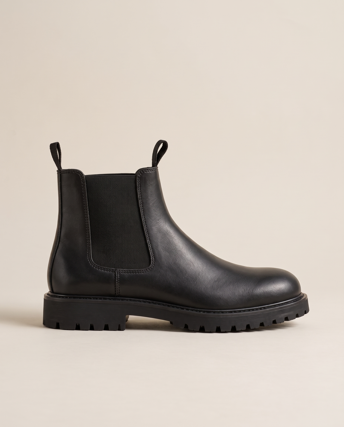 Chelsea Boots with Elastic Panels and Pull Tab — side profile