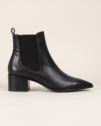 Pointed Toe Chelsea Boots with Block Heel — side profile