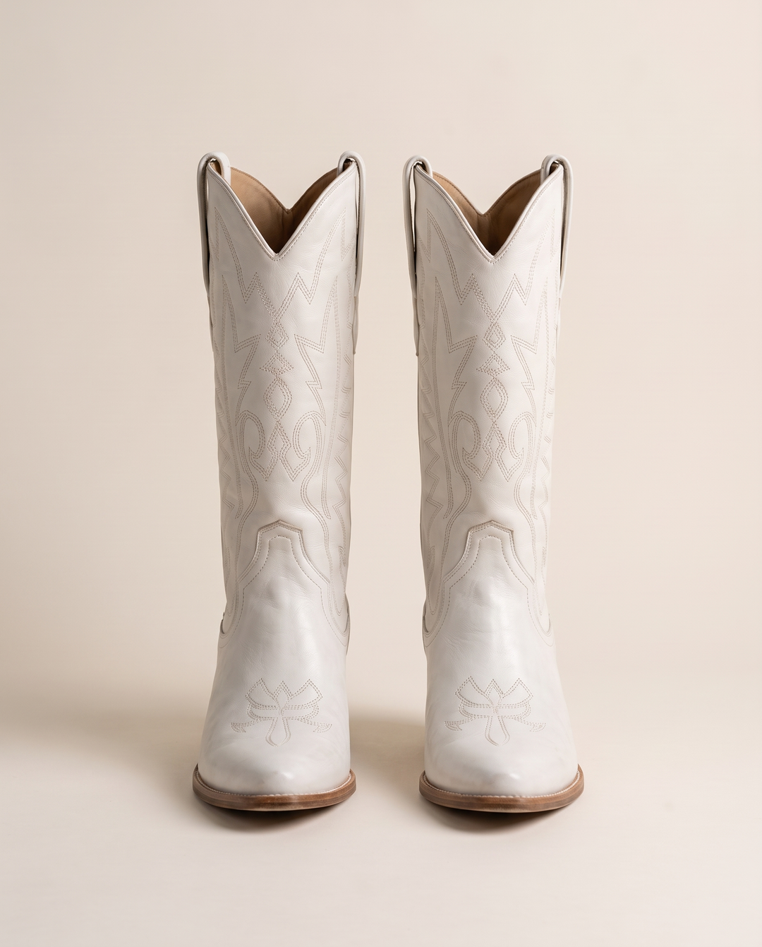 White Cowboy Boots for Women — pair, studio